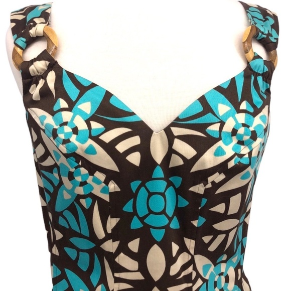 Nine West Sleeveless Graphic Print Dress Sz 8 - Picture 2 of 9